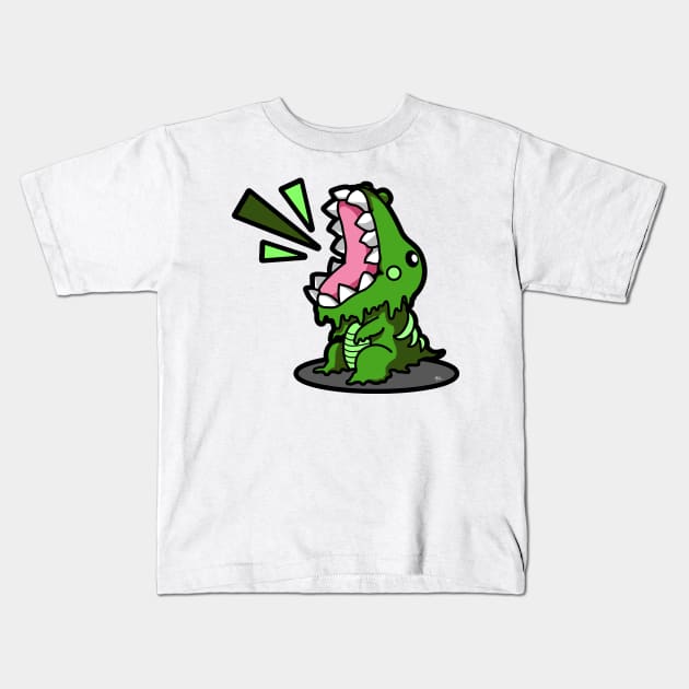 SM3GMASAURUS REX GREEN Kids T-Shirt by KnavishApparel